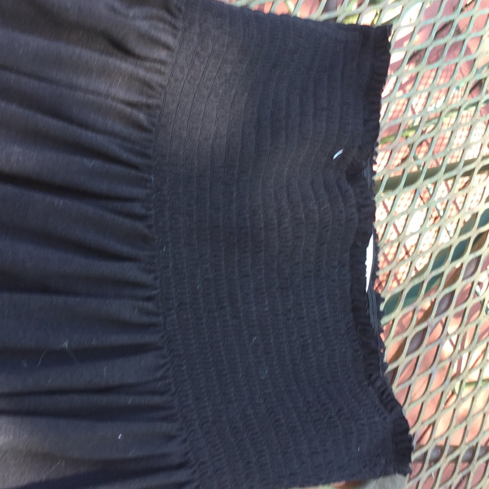 Strapless black dress